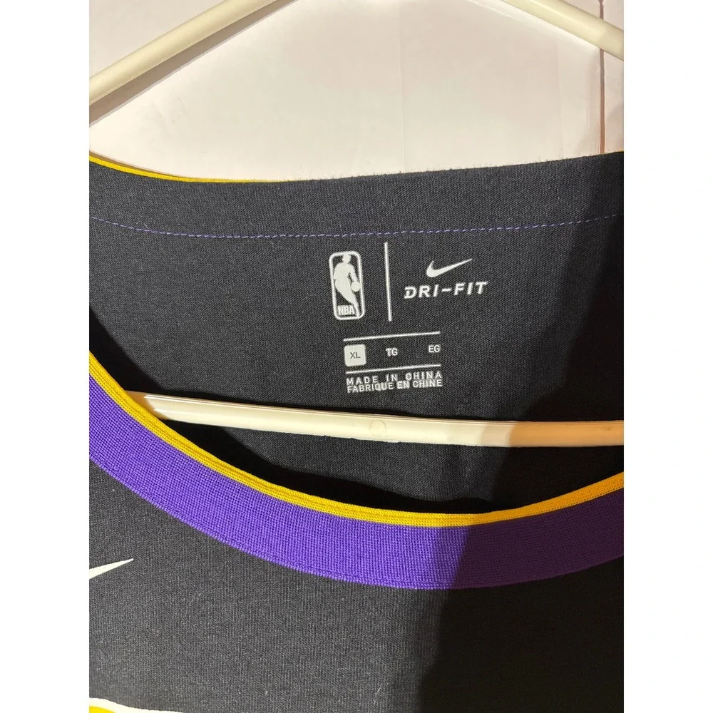 Nike Los Angeles Lakers Dri-Fit NBA‎ Basketball Jersey T-Shirt Men's XL
